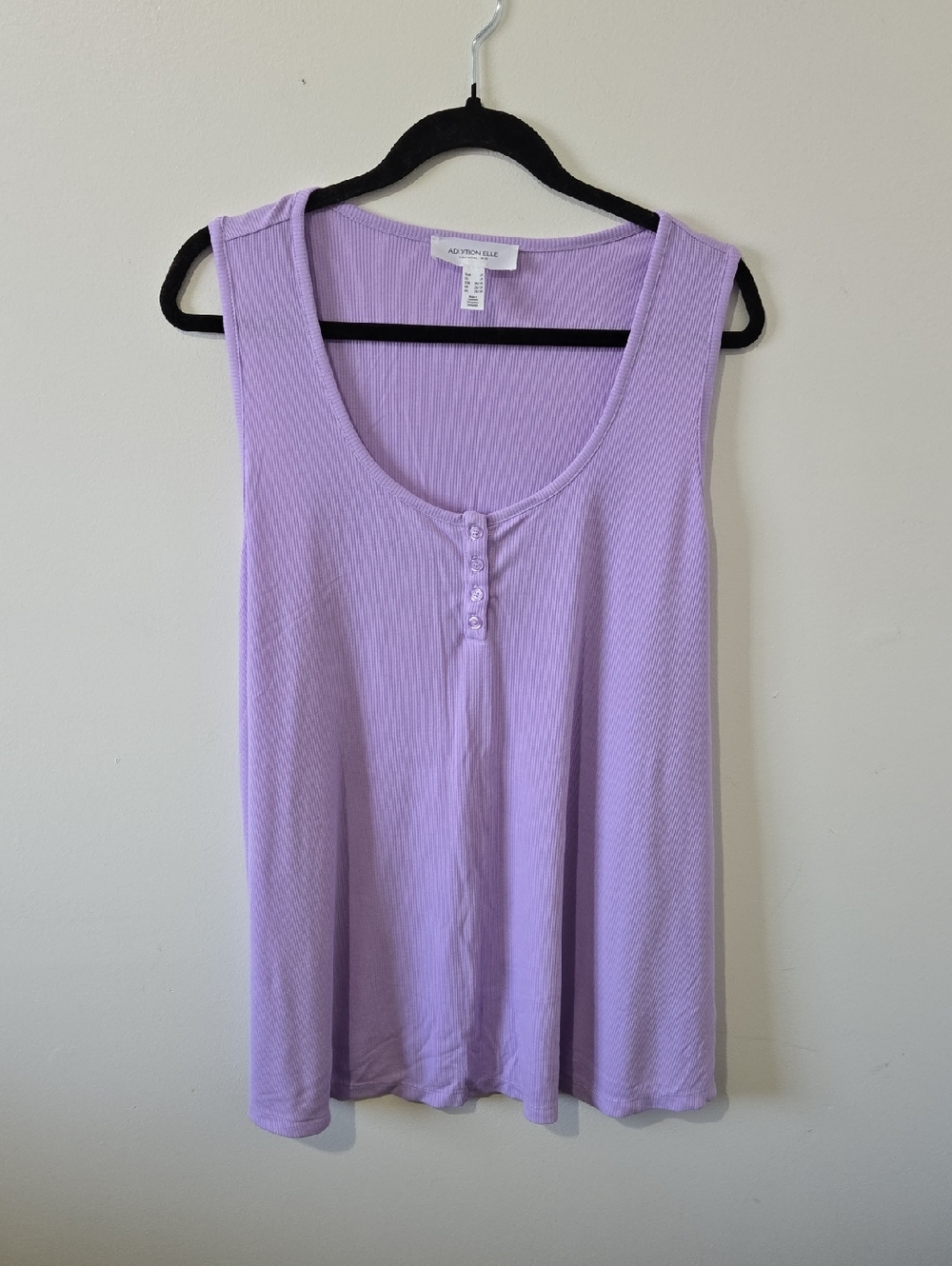 Ladies 3X Addition Elle Lilac Tank Top